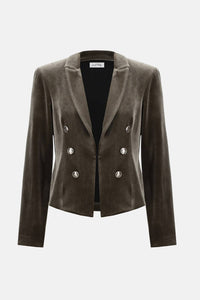Joseph Ribkoff - Velour Double-breasted Blazer