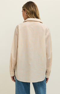 Z Supply Seaport Button Up Top in parchment - women's shirt - alternate view