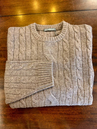 Alashan Cashmere - Men's Cable Crew Neck Sweater