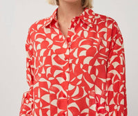 Esqualo - Scarlet Graphic Blouse
