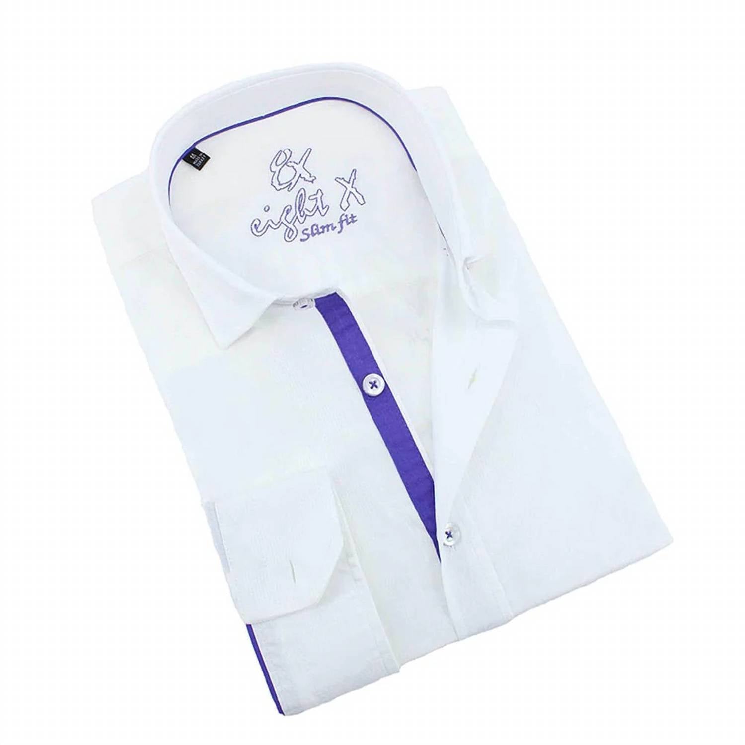 Eight X - Jacquard Button Down Shirt With Trim