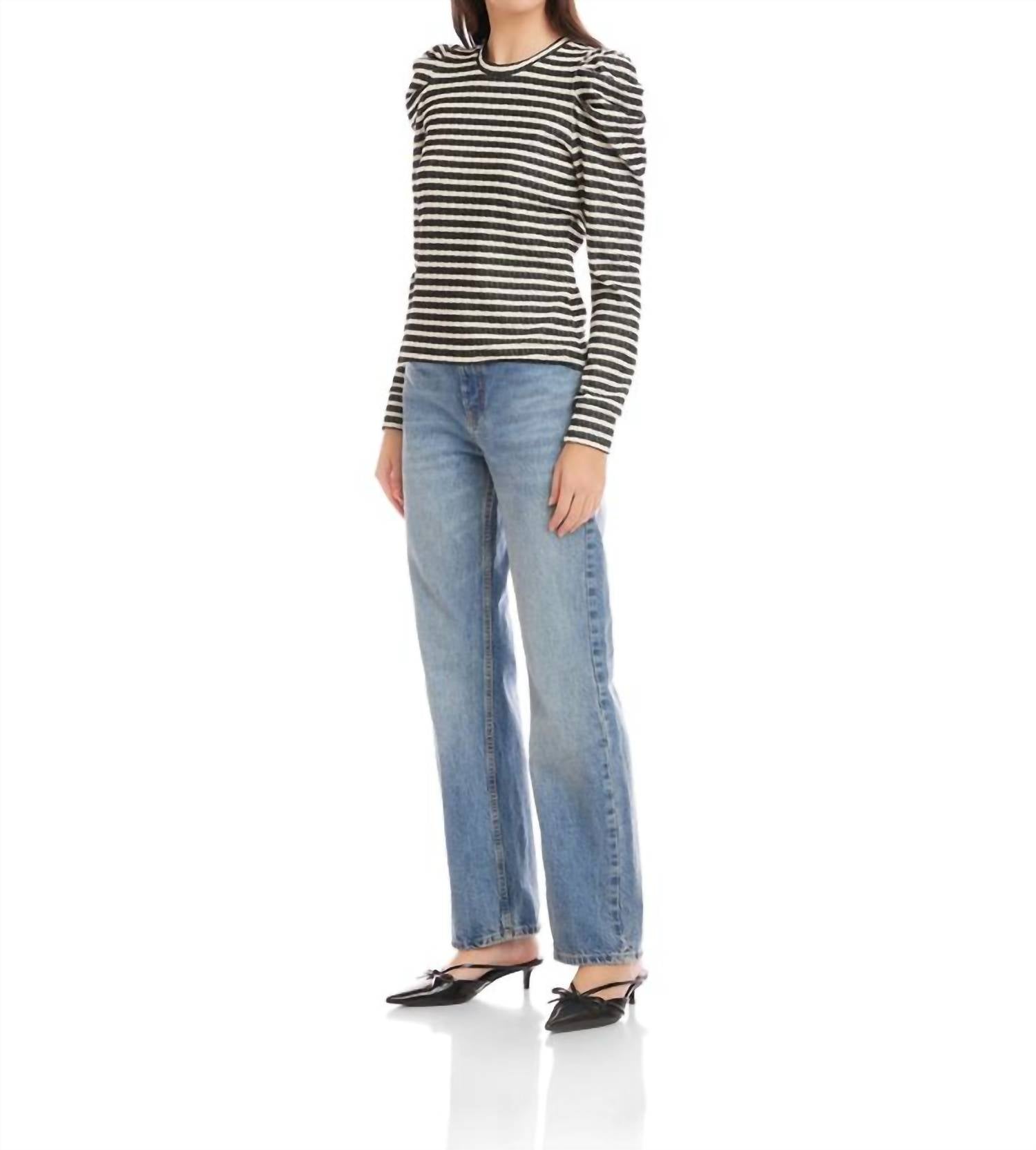 Fifteen Twenty - Leila Puff Sleeve Long Sleeve Top