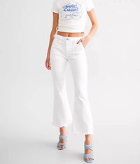 Hidden - Happi Mid Rise Croppd Flare Jeans