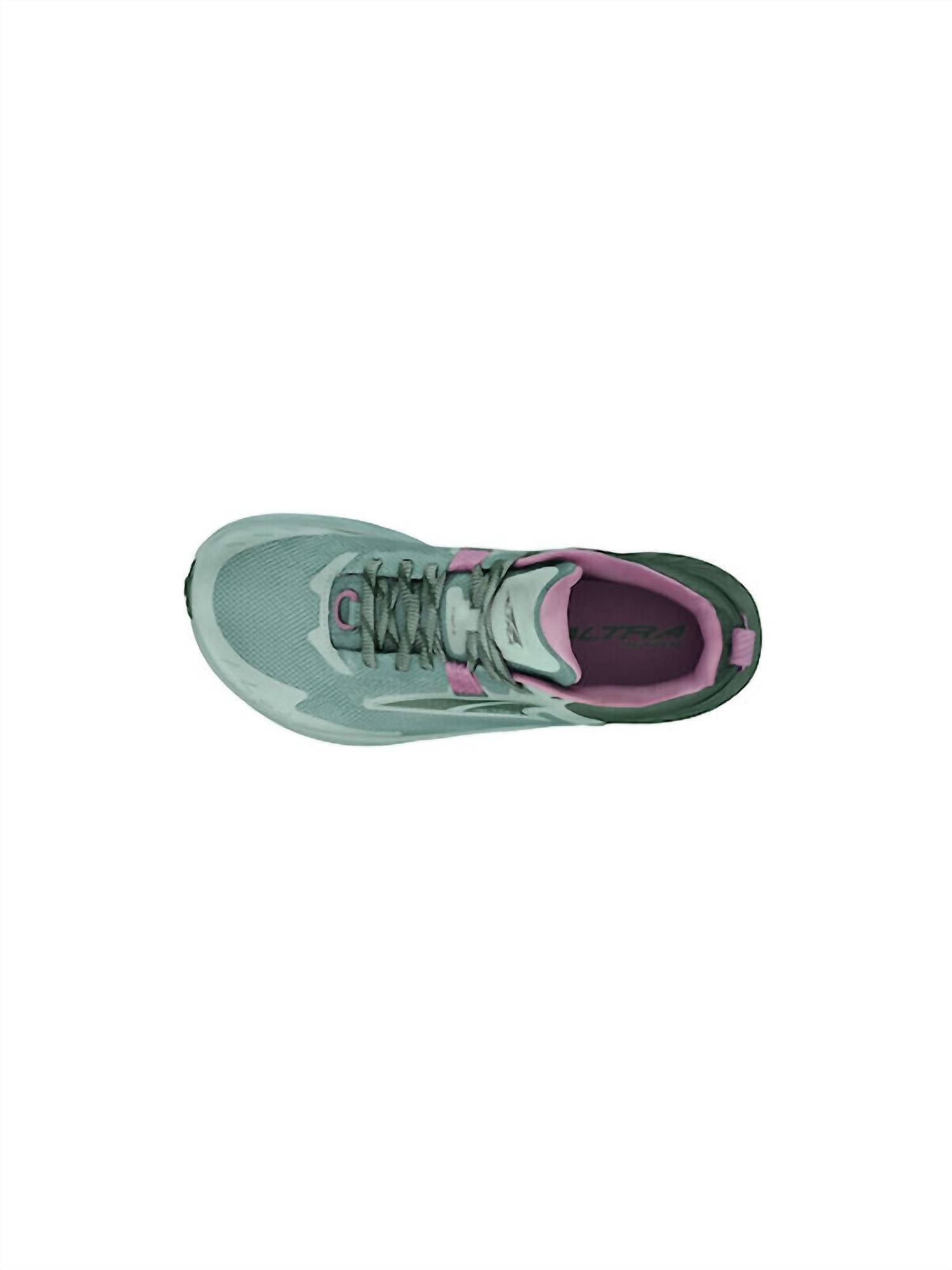 ALTRA Women's Timp 5 Running Shoes in green forest 1 - women's shoe - alternate view
