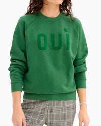 Clare V. - Flocked Oui Sweatshirt