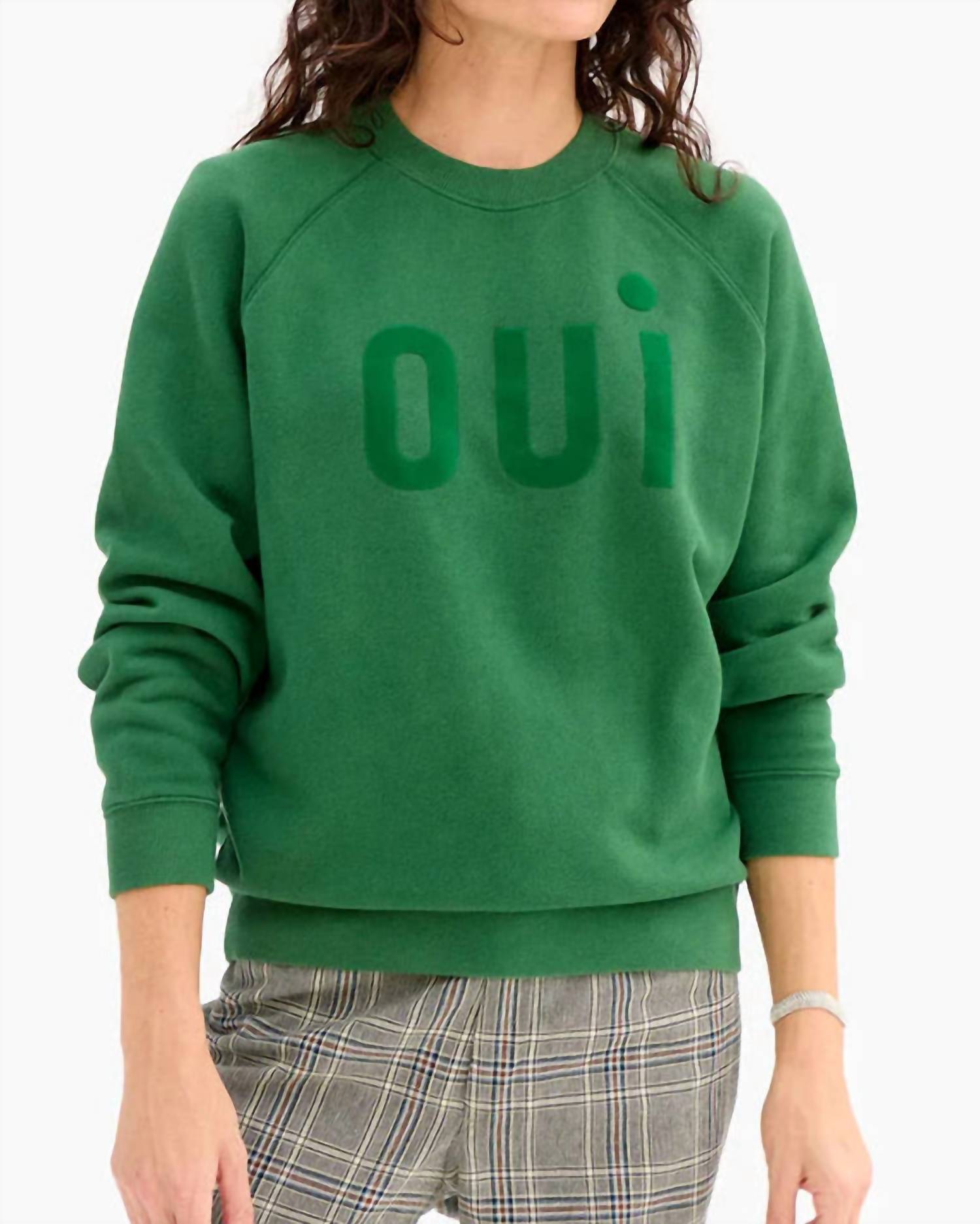 Clare V. - Flocked Oui Sweatshirt