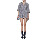 In The Mood For Love - Kenji Long Zebra Shirt Dress