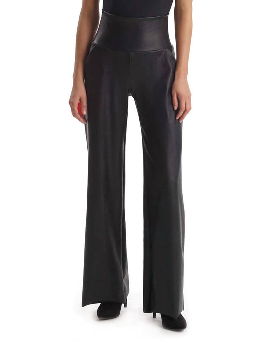 Faux Leather Wide Leg Pant