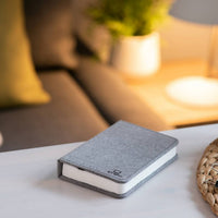 Gingko Design Linen Fabric Smart Book Light in urban gray - item - view 8