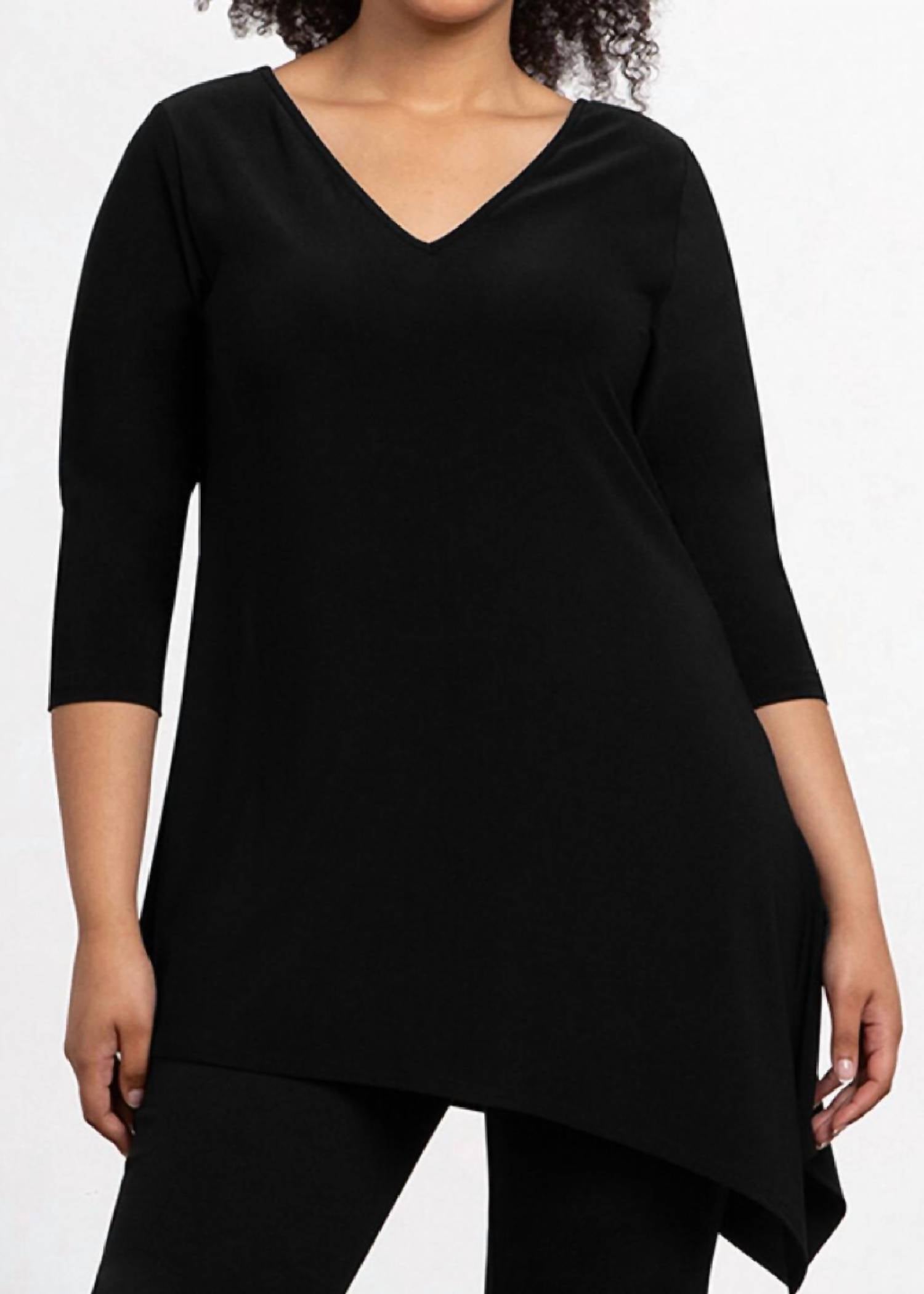 Sympli - 3/4 Sleeve Reversible Angle Top