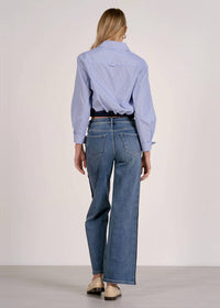 Elan - Lana Cinched Button Down Top