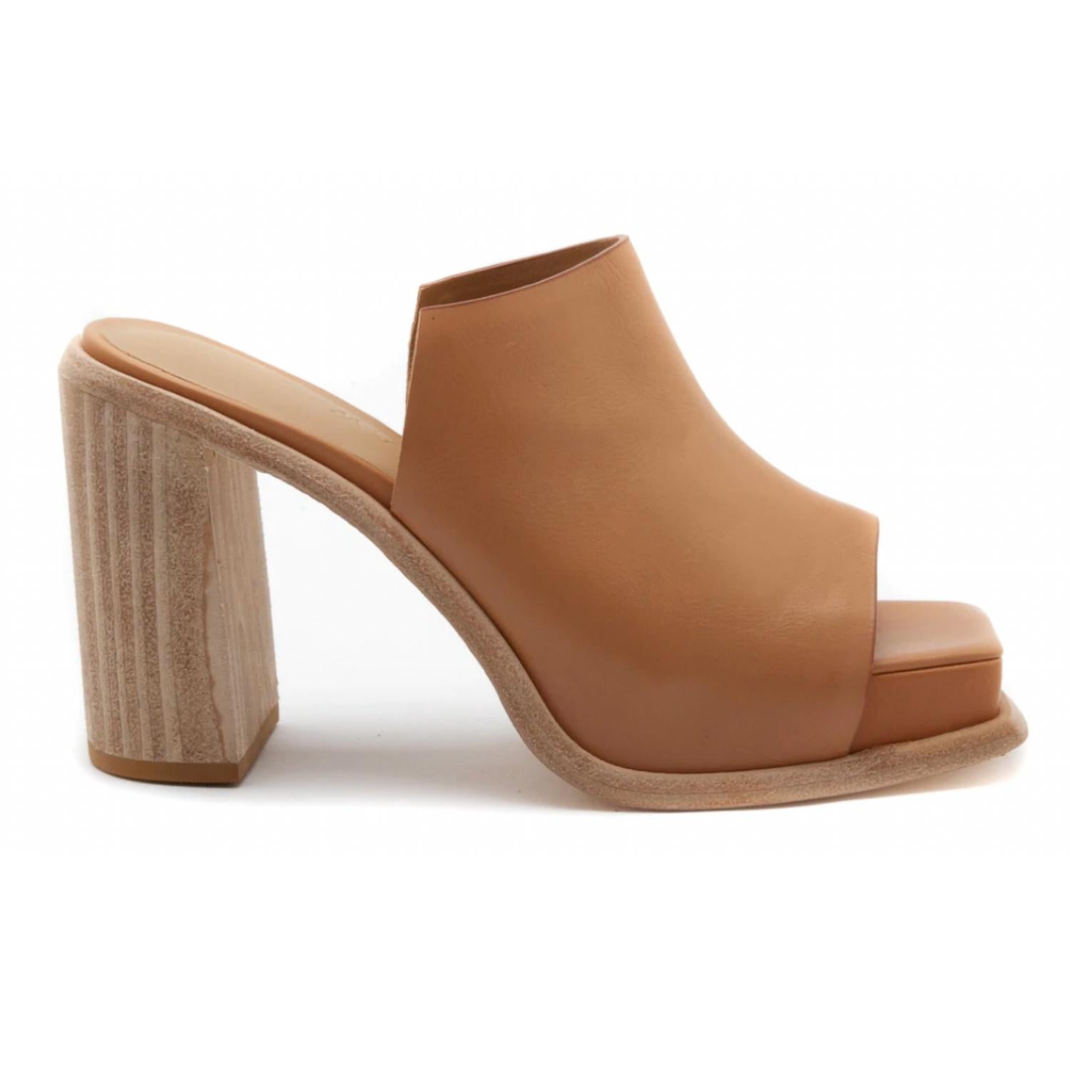 Wal & Pai - WOMEN'S DENKER CAMEL CALF SANDALS