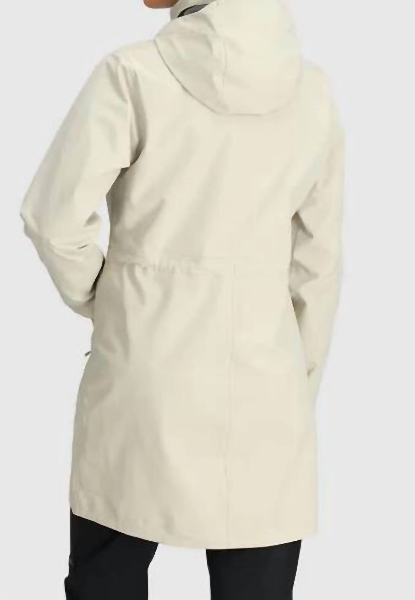OUTDOOR RESEARCH Aspire 3L Trench Raincoat Jacket in oyster - women's jacket - alternate view
