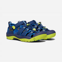 Keen Boys Toddler Newport 2 Sandal in blue depths chartreuse - kids' sandal - detail view