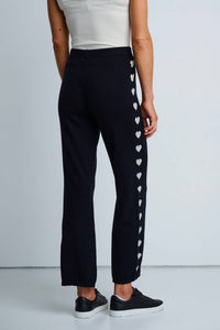 LISA TODD Women's Love Track Pant in black - women's pants - detail view