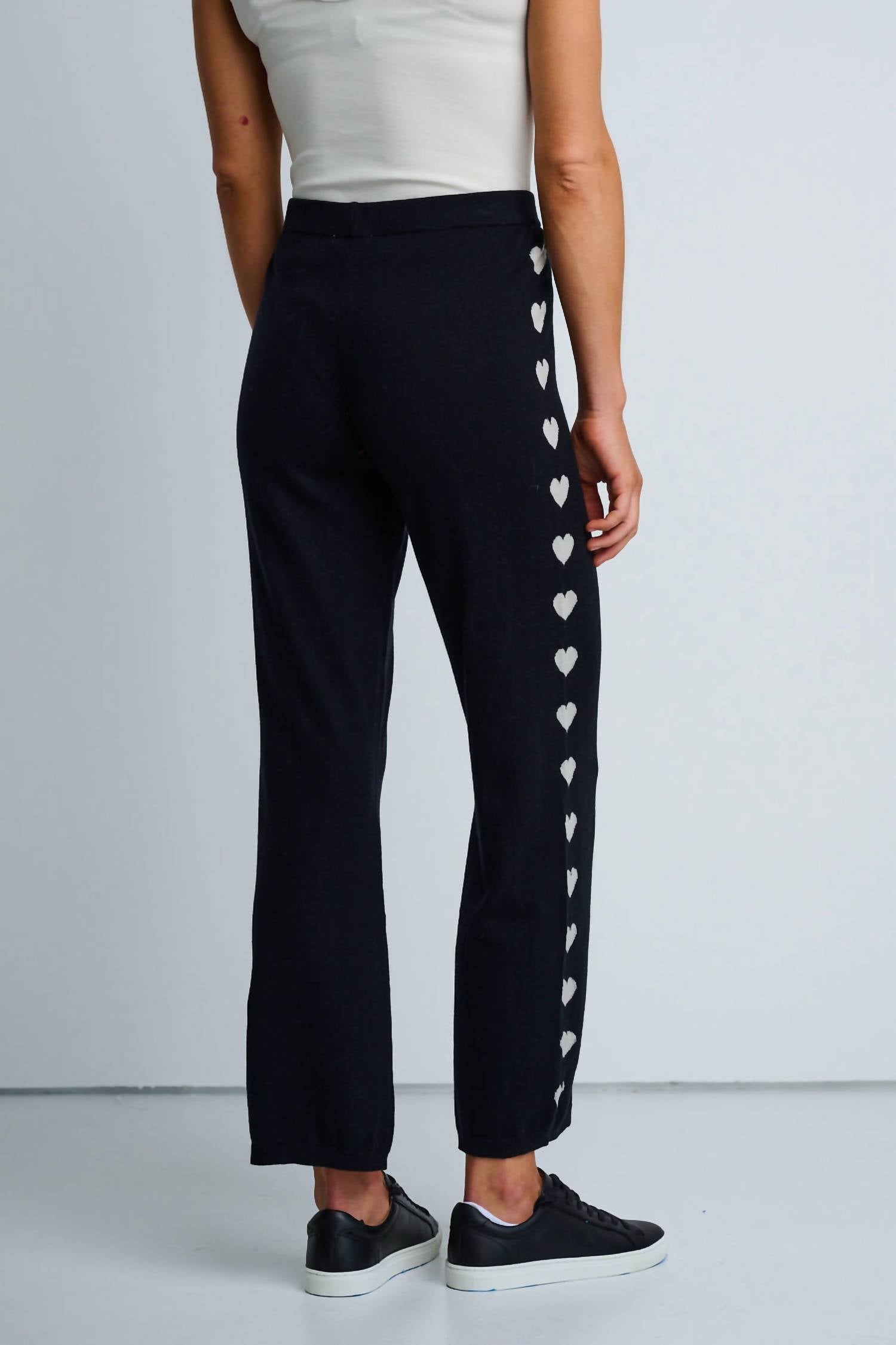 LISA TODD Women's Love Track Pant in black - women's pants - detail view
