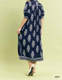 Umgee - Bloom Border Print Midi Dress