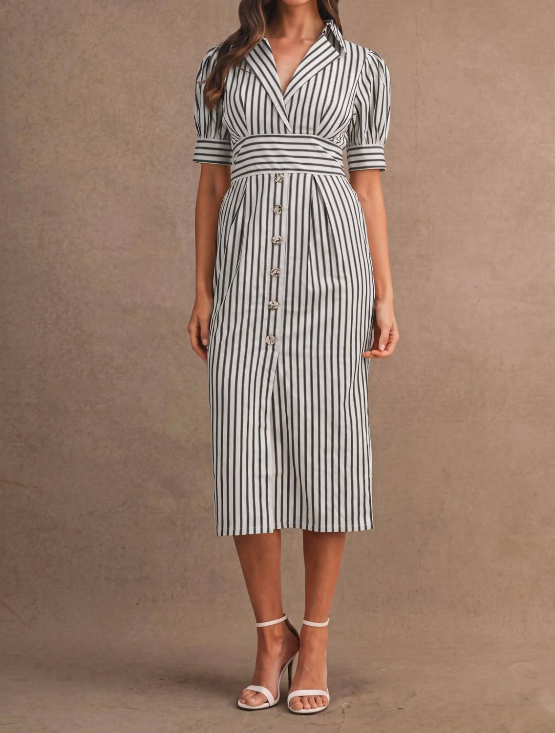 Faye Ellen - Bianca Stripe Midi Dress