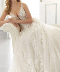 Morilee - Ana Plunging Neckline Wedding Dress