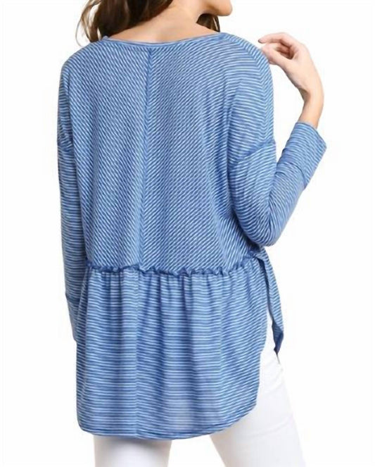 Umgee - Babydoll Striped Top