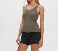 Michael Stars - Miley Supima Rib Lace Tank