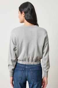 Lilla P - Elastic Waist Henley Sweater