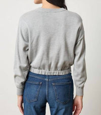 Lilla P - Elastic Waist Henley Sweater