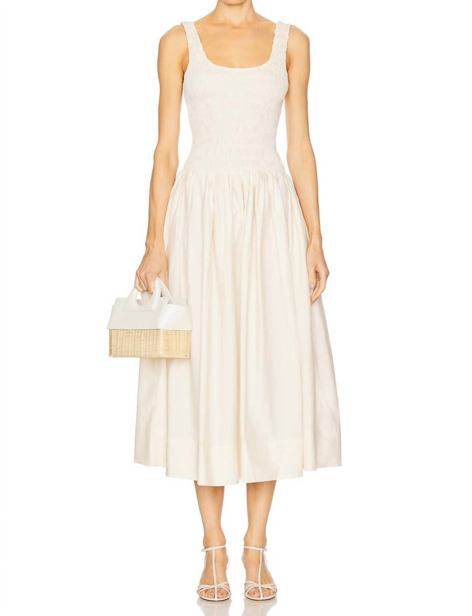 Pistola - Alessia Smocked Drop Waist Midi Dress