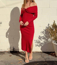 Crescent - Angie Off Shoulder Midi Dress