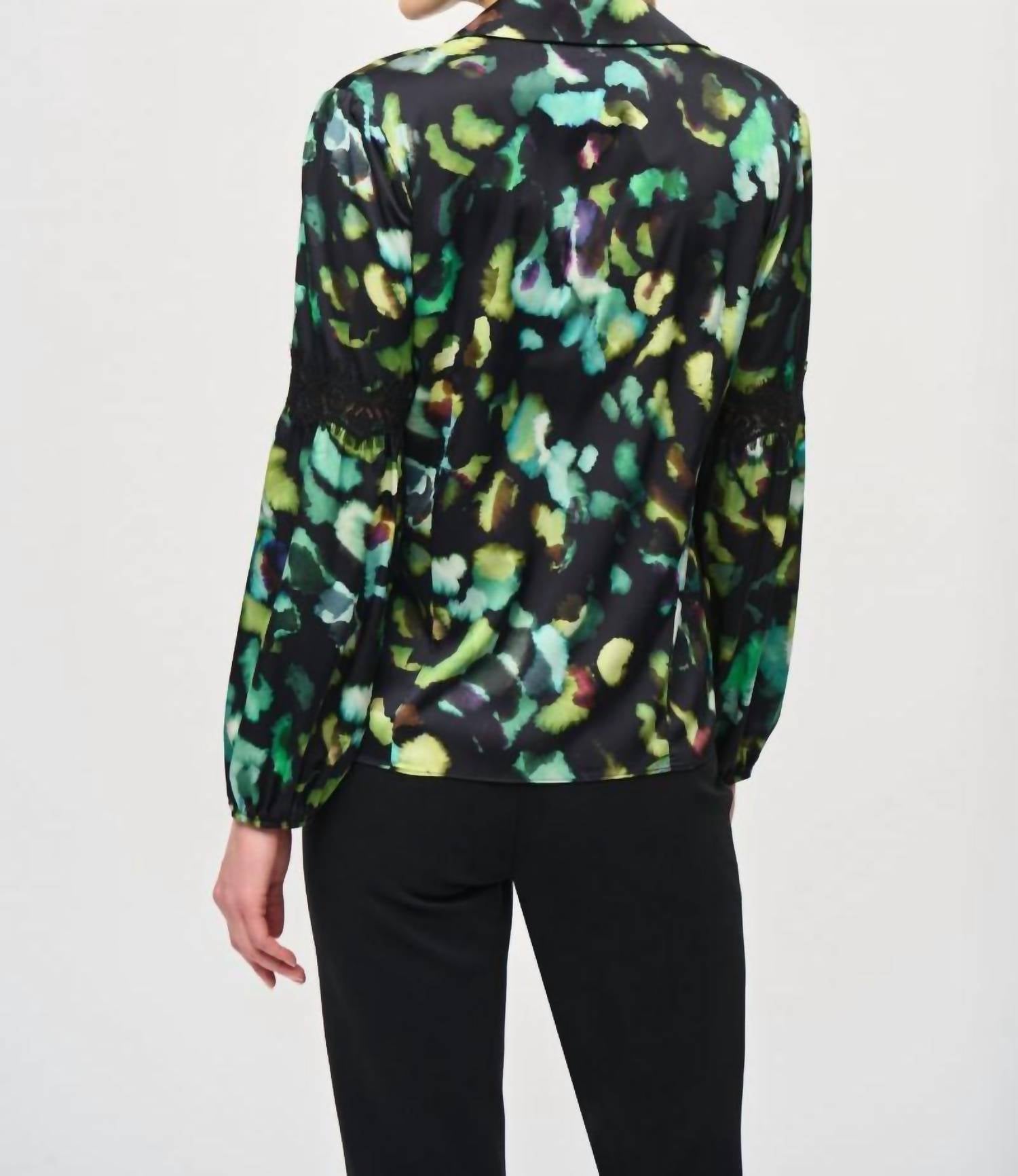 Joseph Ribkoff - Abstract Print Button-down Blouse