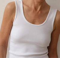 DONNI. Rib Scoop Tank Top in powder - women's tank top - view 4