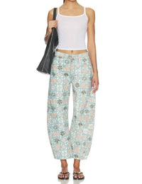 We The Free - Good Luck Printed Barrel Jeans
