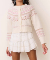 LoveShackFancy Women's Shantae Cardigan in pink champagne - women's cardigan - view 4