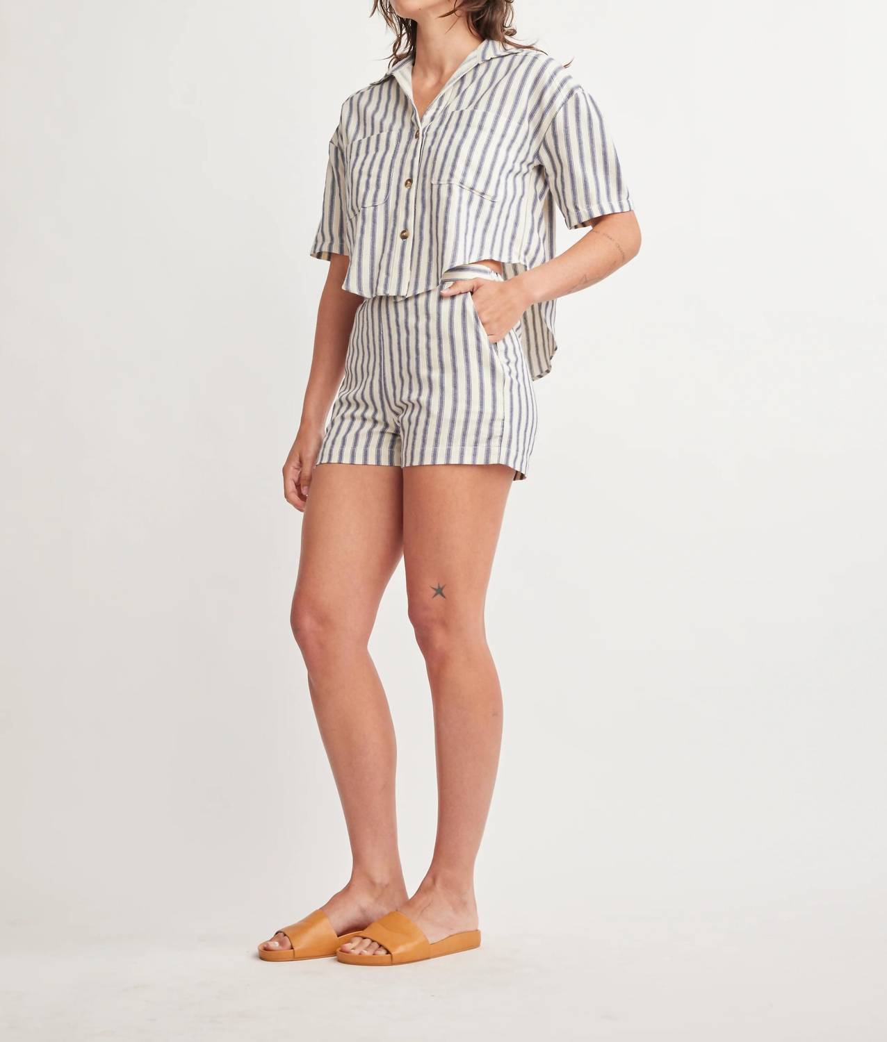 Self Contrast - Shaan Stripes Shorts