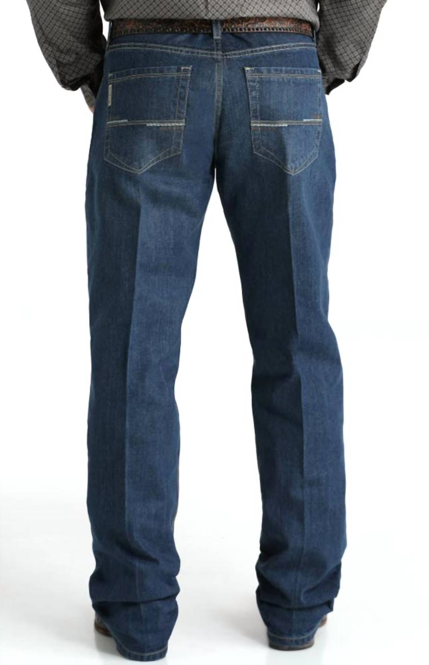 CINCH Men's Performance Boot Cut Jean in dark stone - men's jeans - detail view