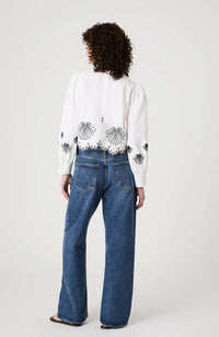 French Connection - Cambria Embroidered Long Sleeve Blouse