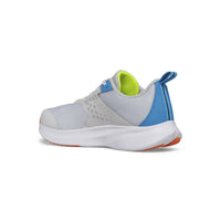 SAUCONY Kid's Ride Sneaker in grey blue citron - kids' sneaker - detail view