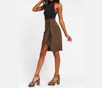 Show Me Your Mumu Anjolie Wrap Skirt in gold - women's skirt - detail view