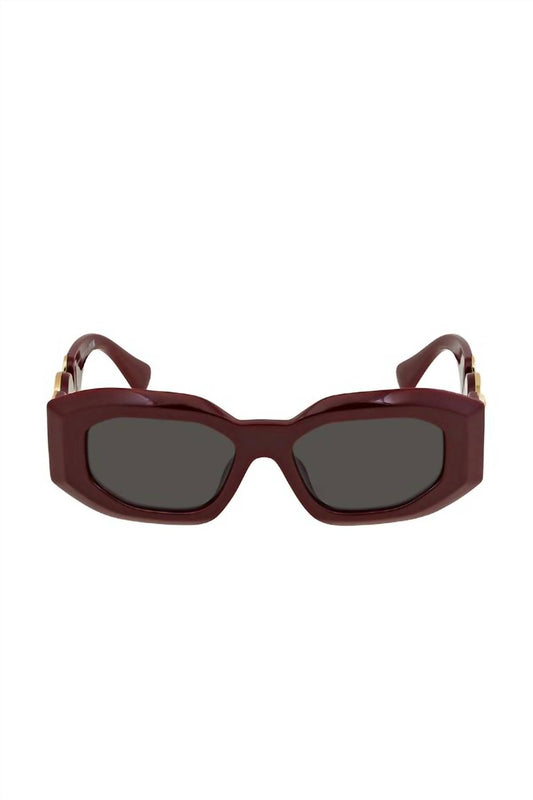 Versace - Irregular Plastic Sunglasses with Dark Grey Lens