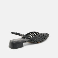 Dolce Vita Women's Birdie Woven Leather Mules in black - women's shoe