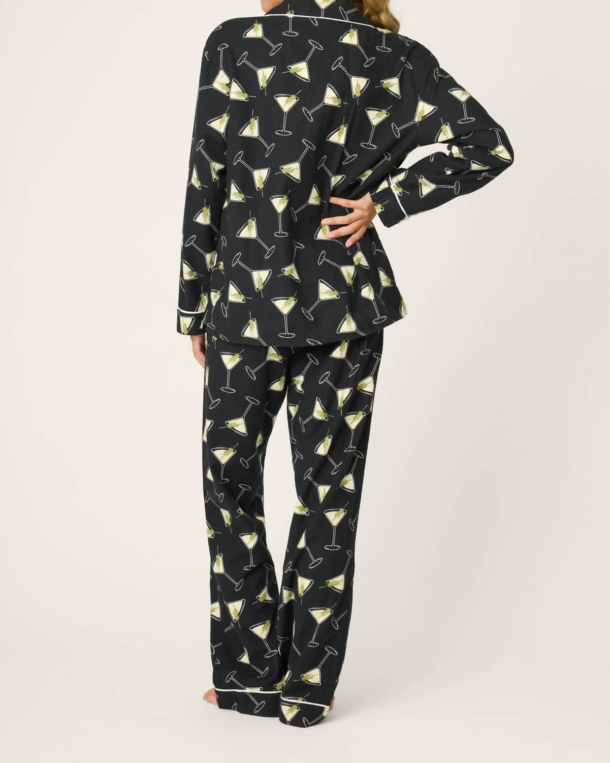 PJ Salvage Merrier With A Martin Pajama Set in black - women's sleepwear - alternate view