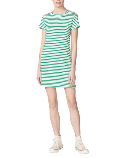 Stateside - LINEN COTTON STRIPE JERSEY SHORT SLEEVE DRESS