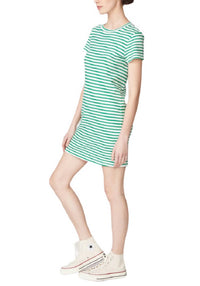 Stateside - LINEN COTTON STRIPE JERSEY SHORT SLEEVE DRESS