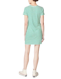 Stateside - LINEN COTTON STRIPE JERSEY SHORT SLEEVE DRESS