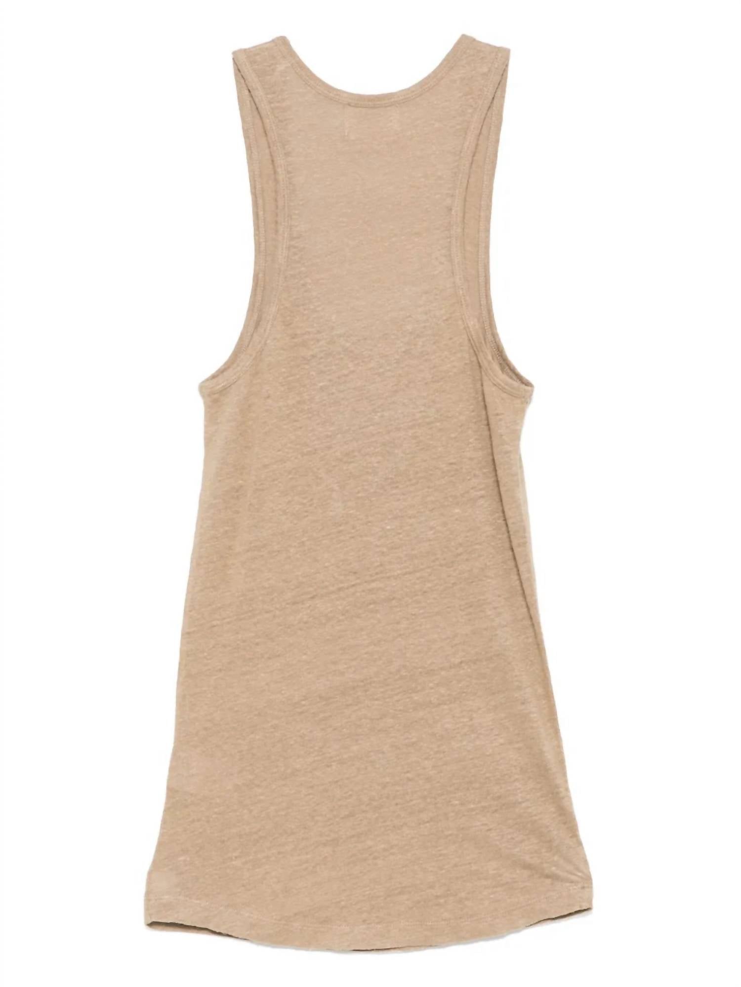 ISABEL MARANT Women's Thea Tank Top in beige - women's tank top - detail view
