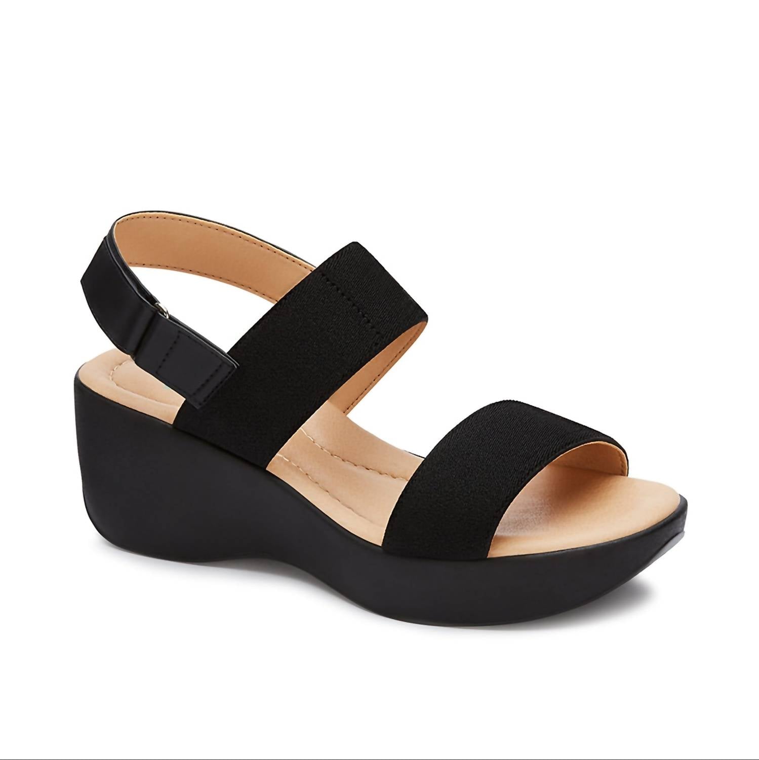 Andrea Women's Wedge Heel Sandal in black - women's sandal