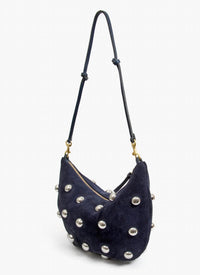Clare V. - Women's Lune Suede Shoulder Bag With Studs
