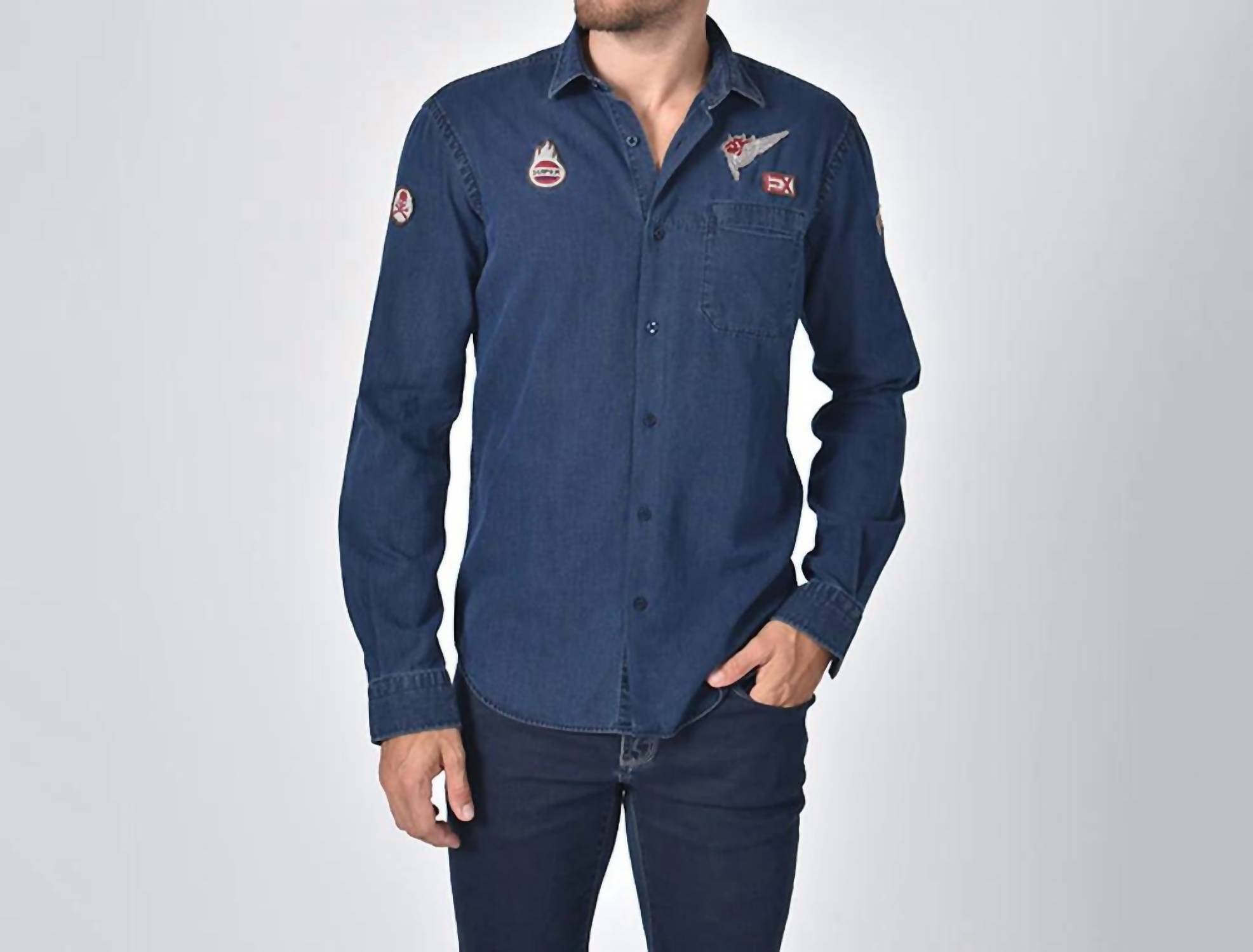Eight X - Denim Super Patch Button Down Shirt