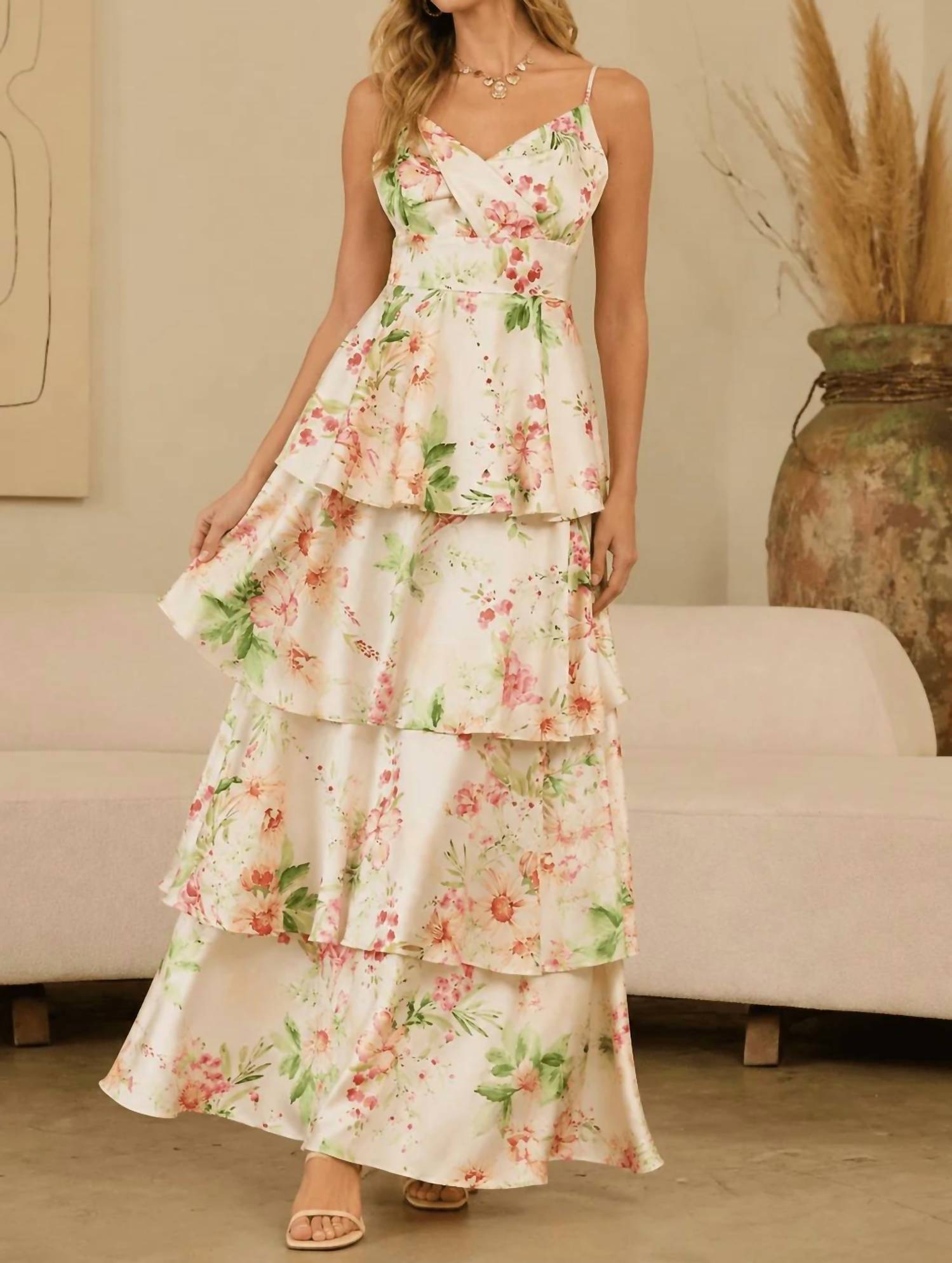 Skies Are Blue - Wildflower Romance Maxi Dress