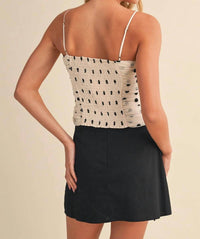 Klesis - Ruched Polka Dot Top